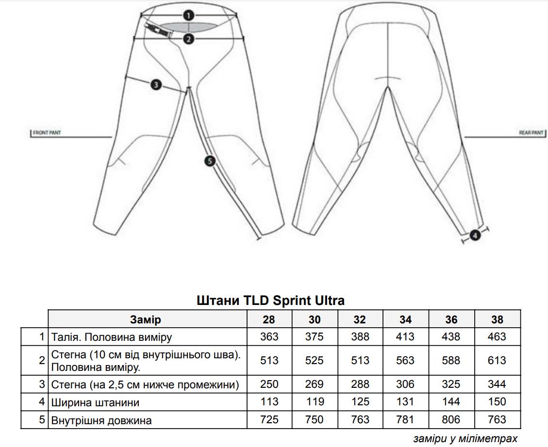 Штаны TLD Sprint Ultra Pant XXL Black (256786006) - фото 3