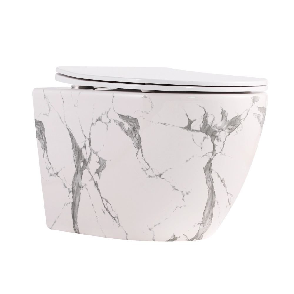 Унитаз подвесной безободочный Qtap Robin Ultra Quiet Marble Торнадо с сиденьем и микролифтом Белый мрамор (QTROB26MR48998) Унитаз подвесной безободочный Qtap Robin Ultra Quiet Marble Торнадо с сиденьем и микролифтом Белый мрамор (QTROB26MR48998)