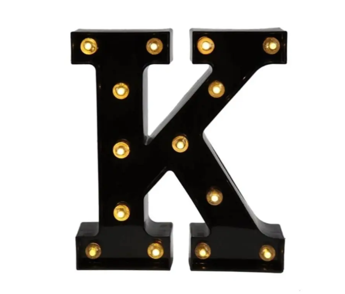 Літера з підсвіткою K об'ємна маленька 22x19 см Чорний (Ч1251) - фото 2 Літера з підсвіткою K об'ємна маленька 22x19 см Чорний (Ч1251) - фото 2