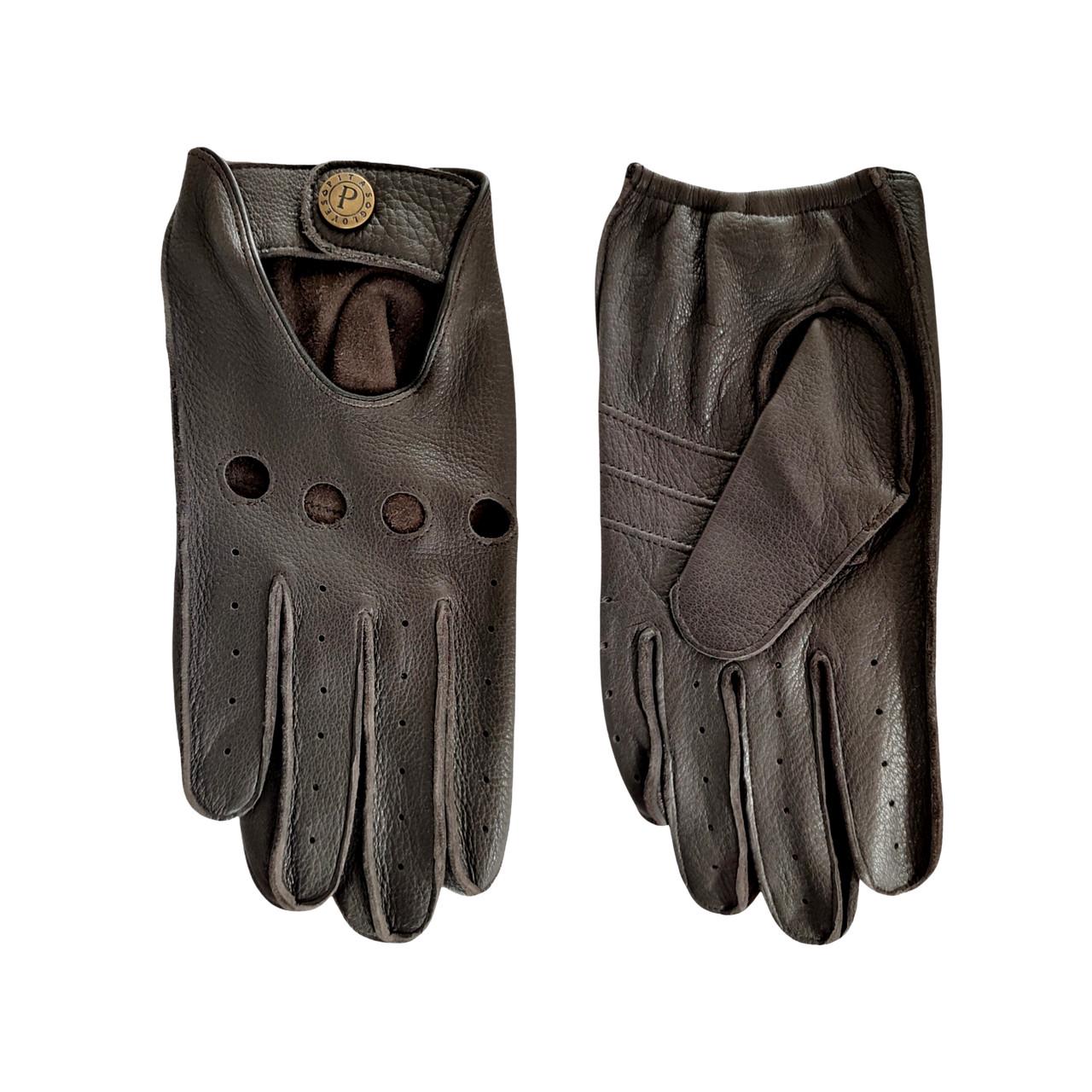 Рукавиці чоловічі Pitas водійські з оленячої шкіри р. 9,5 Корчиневий (5002) - фото 5