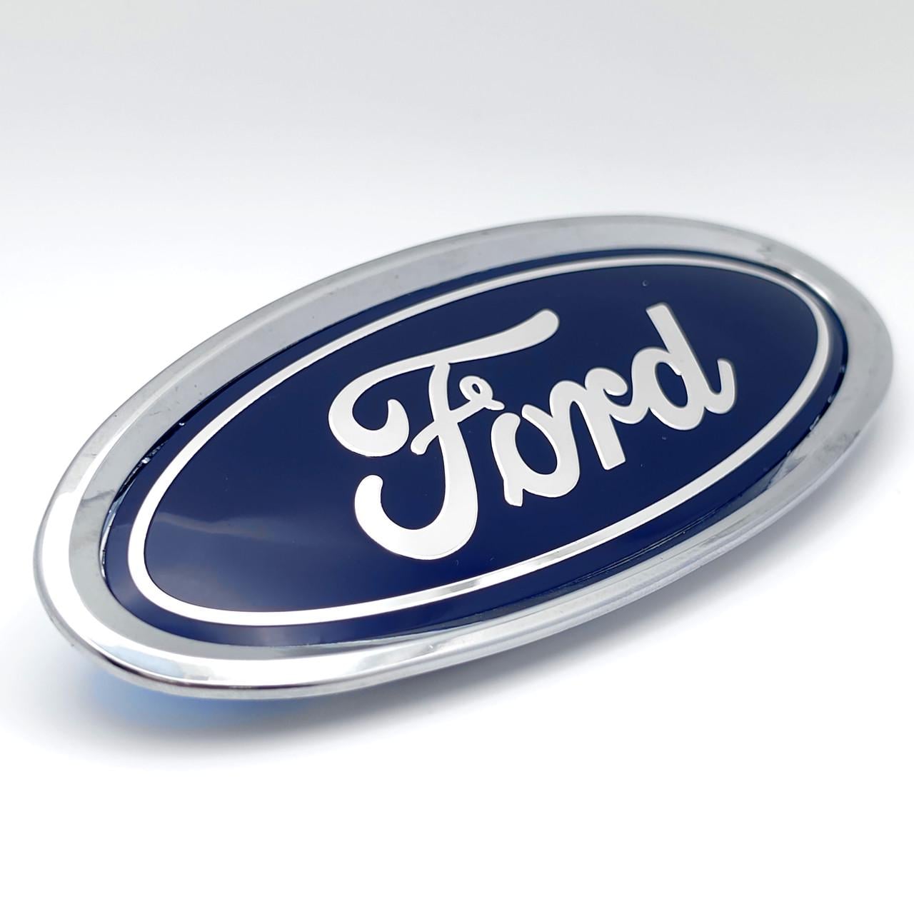 Эмблема логотип Ford 130х56 мм Хром/синий (3104741196)