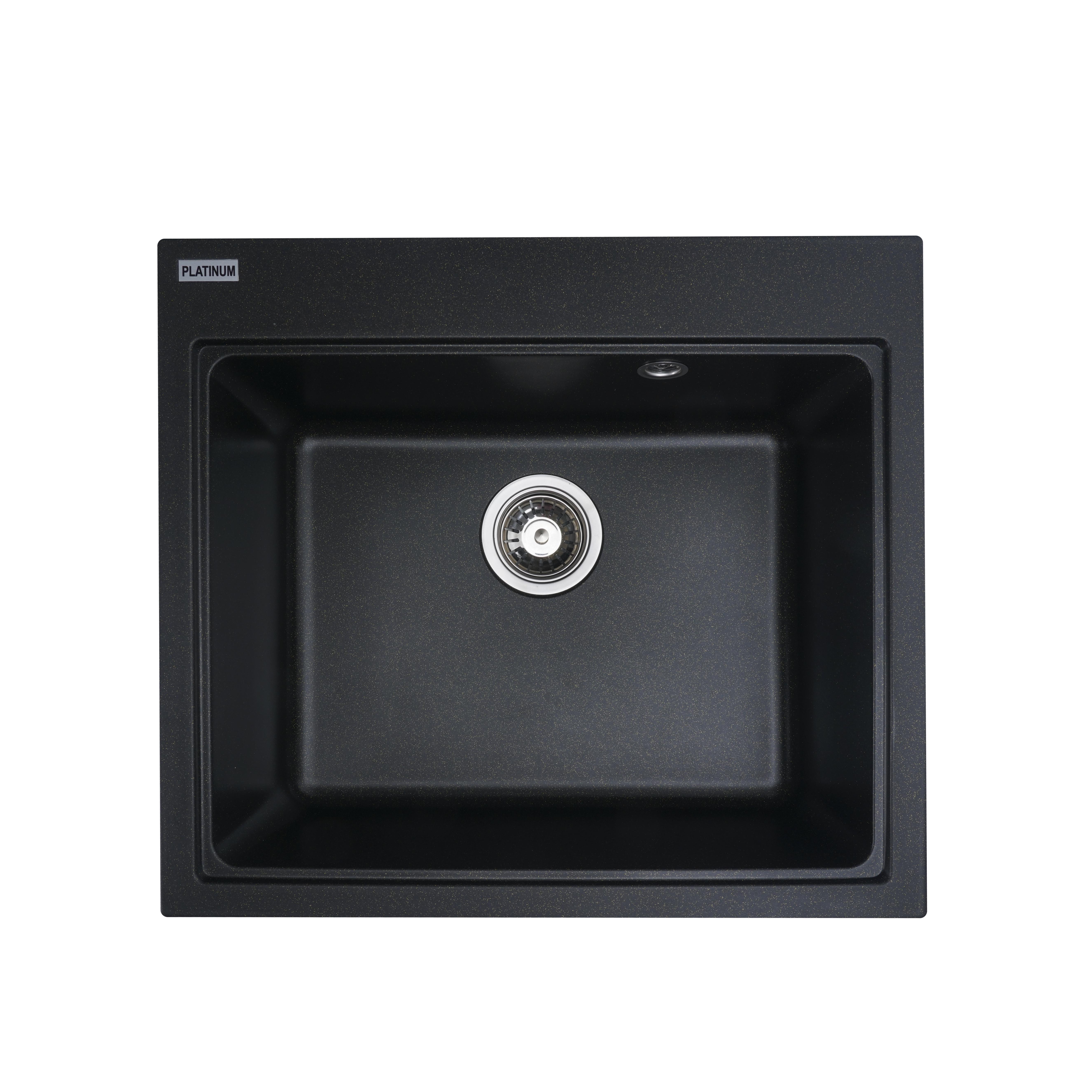 Мойка для кухни Platinum 5852 Vesta гранит матовый Black/Gold Мойка для кухни Platinum 5852 Vesta гранит матовый Black/Gold