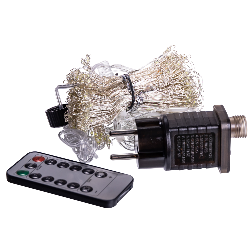 Гірлянда новорічна D600LED3MW Роса 3х3 м 600 LED Білий світло (30123464) - фото 2 Гірлянда новорічна D600LED3MW Роса 3х3 м 600 LED Білий світло (30123464) - фото 2