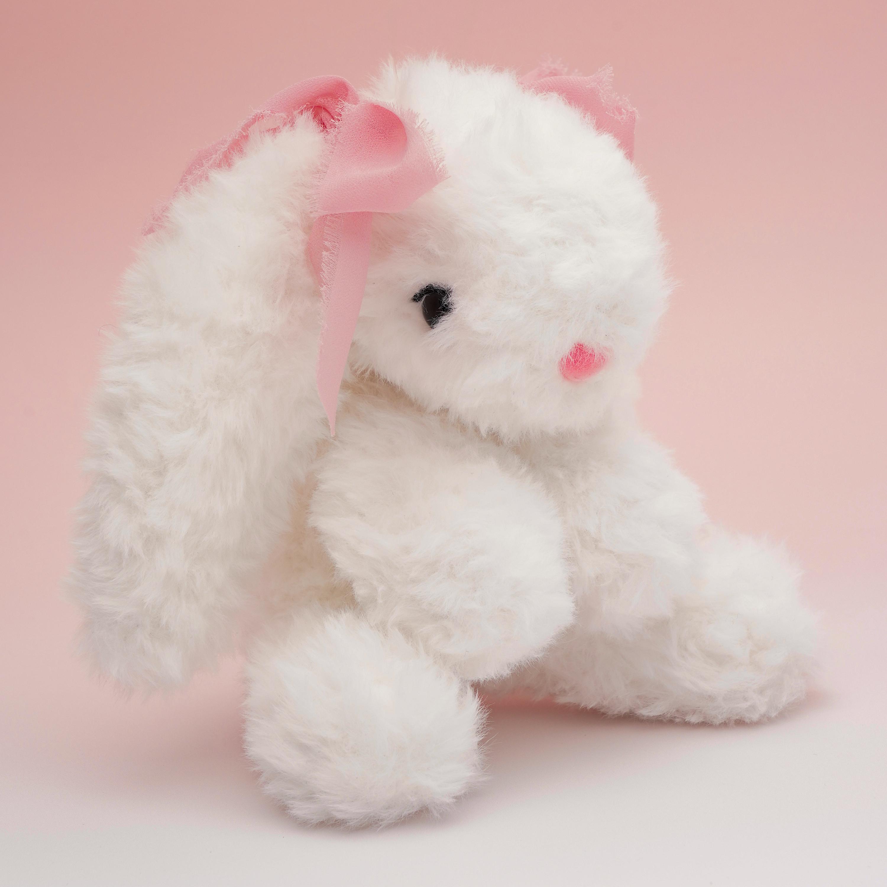 Игрушка мягкая вязаная Кролик ручная работа 30 см (31726241)