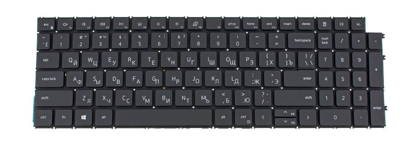 Клавіатура для ноутбука Inspiron 5518 з підсвіткою клавіш (123368)