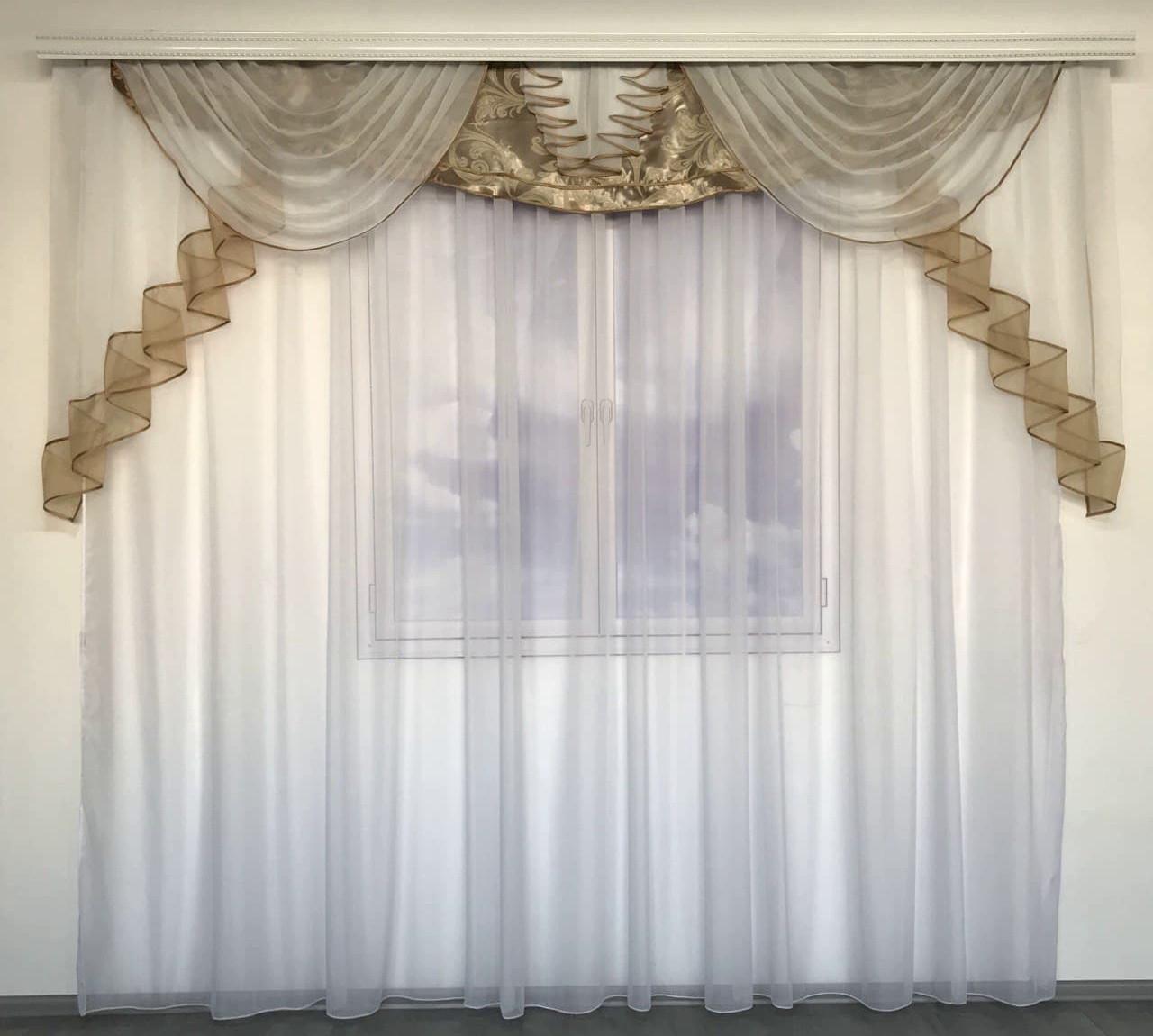 Ламбрекен ALBO блэкаут 300x100 см Кофейный (L308-5)