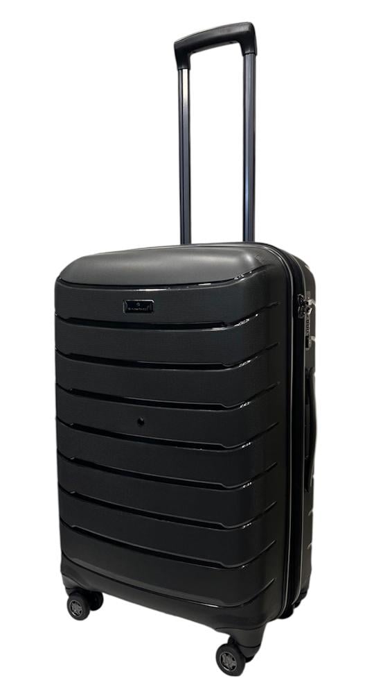 Чемодан средний Snowball 61303 полипропилен M 69 л 67х45х27 см Черный