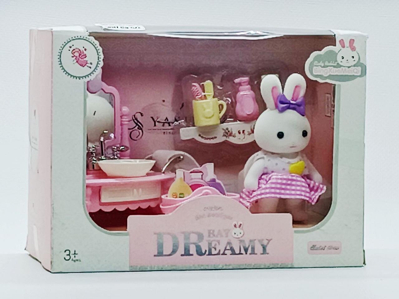 Набір з флоксовим кроликом Dreamy 6621-4-5 умивальник