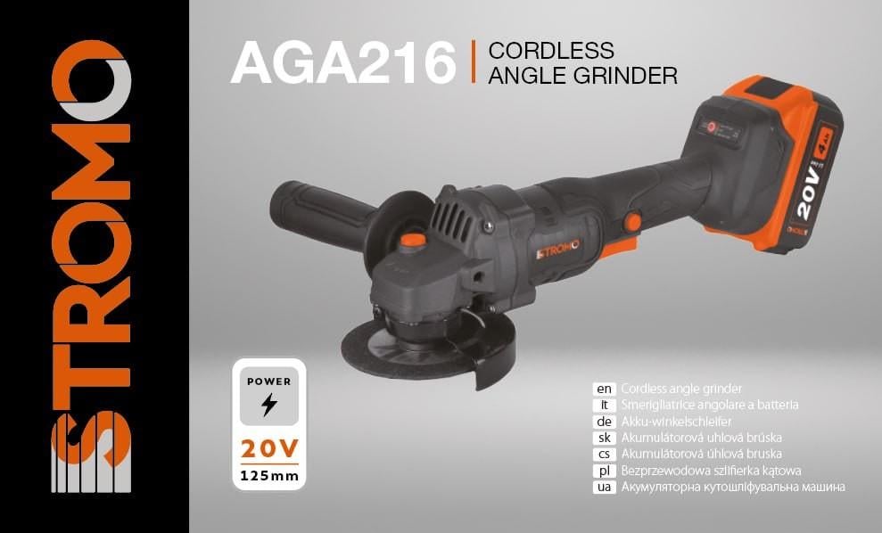 Болгарка Stromo AGA216 бесщеточная с АКБ - фото 6