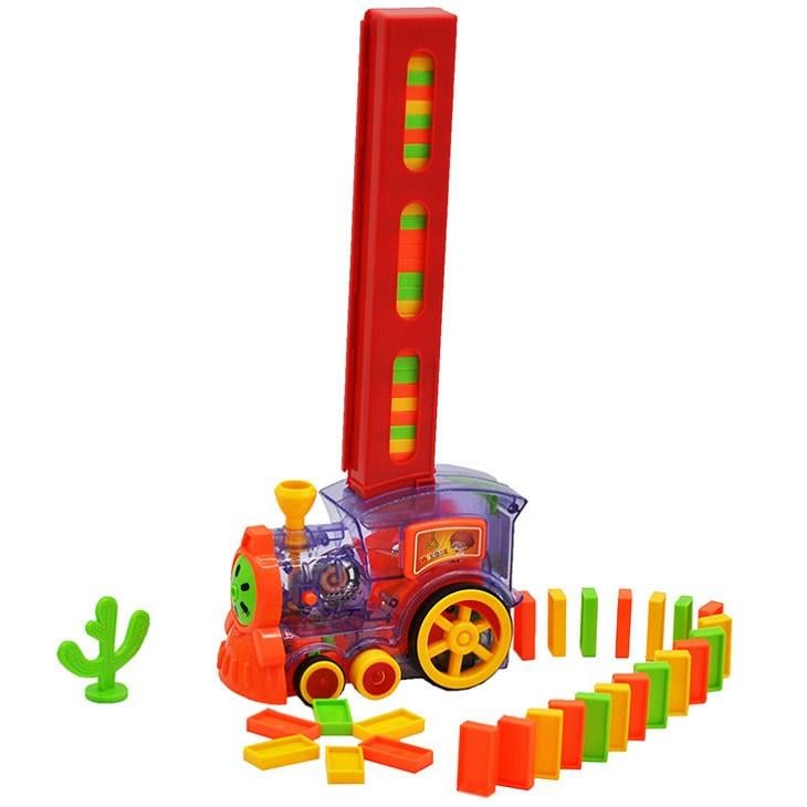 Игрушка паровозик строящий дорогу из домино Domino Train (2132705292)