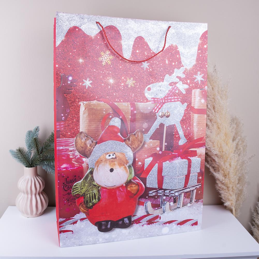 Пакет новогодний гигантский Олень (2827-2)