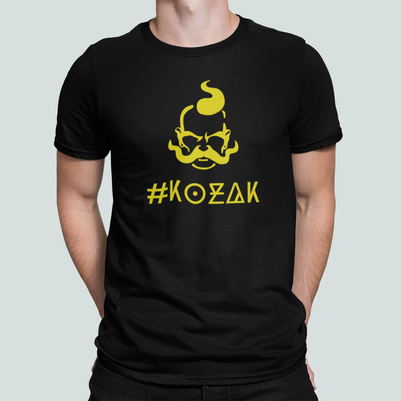 Футболка чоловіча патріотична Stedman з принтом "Кozak" L Чорний (КОЗАК15-3)