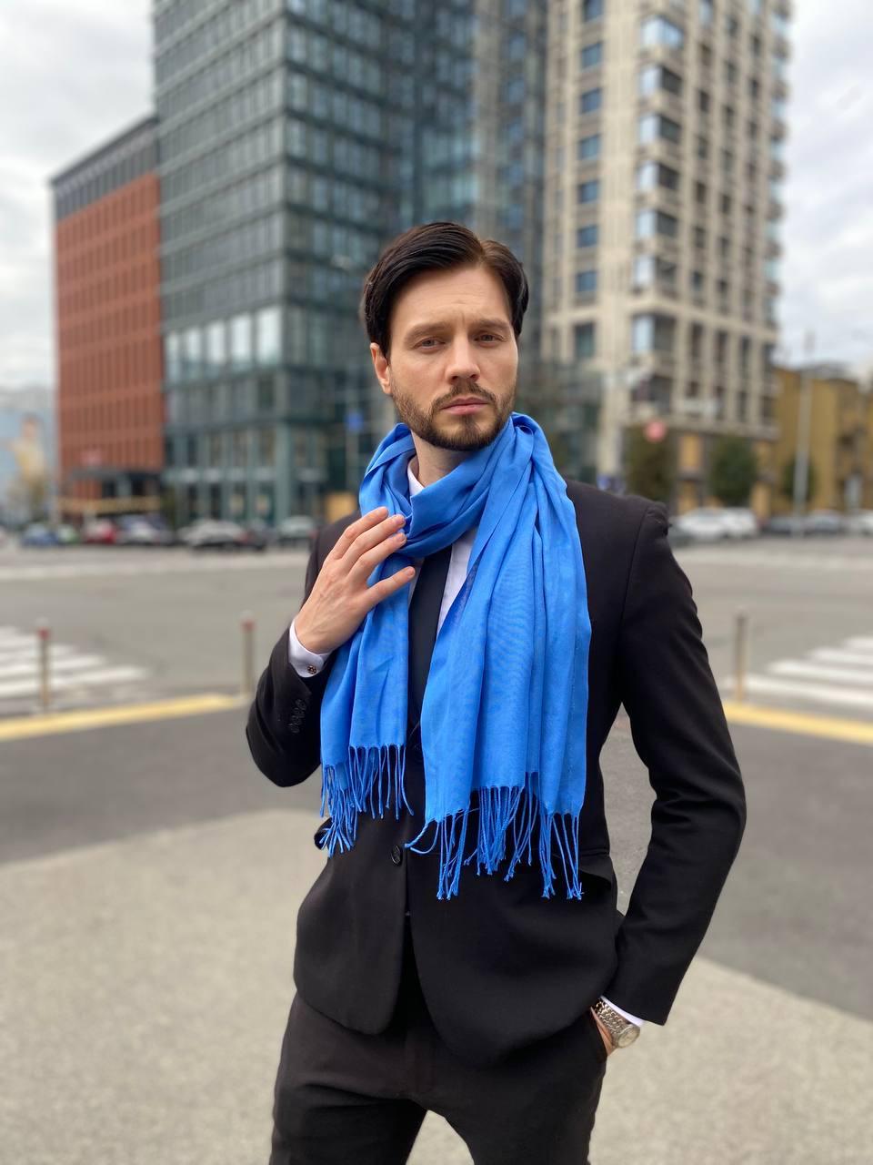 Шарф чоловічий My Scarf Мілан 180х60 см Синій (29512443) Шарф чоловічий My Scarf Мілан 180х60 см Синій (29512443)