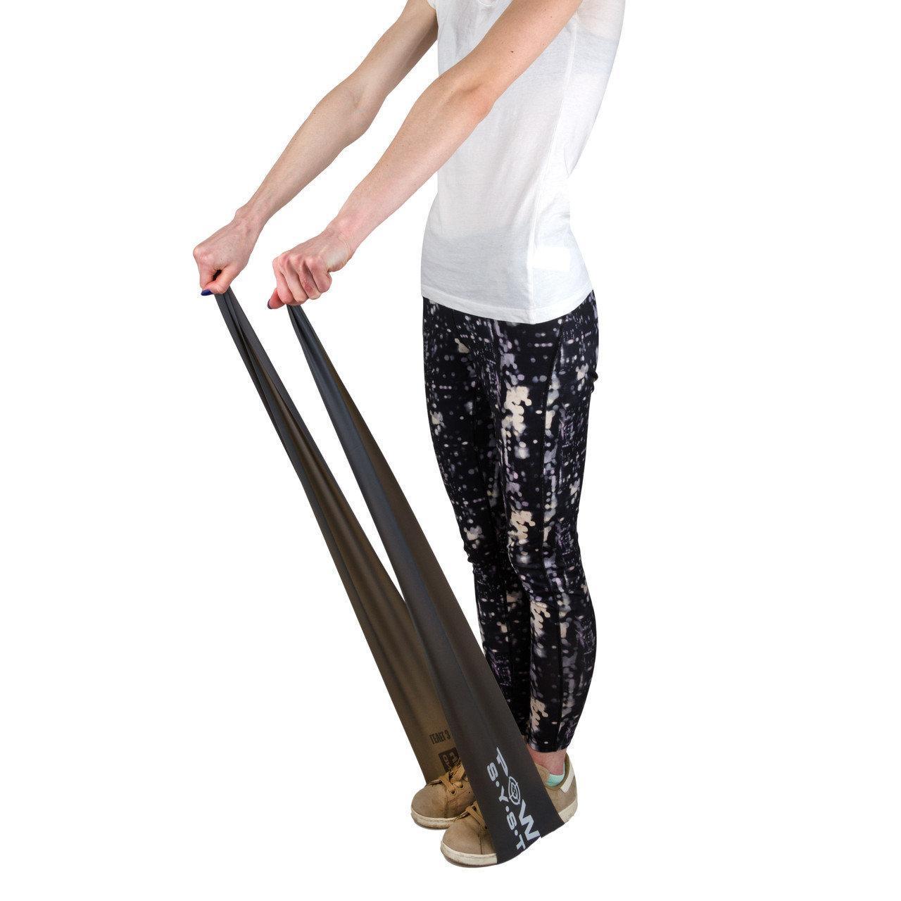 Лента-эспандер для спорта и реабилитации Power System PS-4123 Flat Stretch Band Level 3 12-15 кг Black - фото 4 Лента-эспандер для спорта и реабилитации Power System PS-4123 Flat Stretch Band Level 3 12-15 кг Black - фото 4