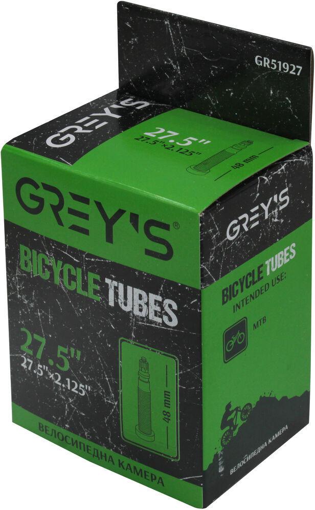 Велокамера GREY'S R-27,5 FV вентиль 27,5х2,2-2,4 48 мм (GR51927) Велокамера GREY'S R-27,5 FV вентиль 27,5х2,2-2,4 48 мм (GR51927)