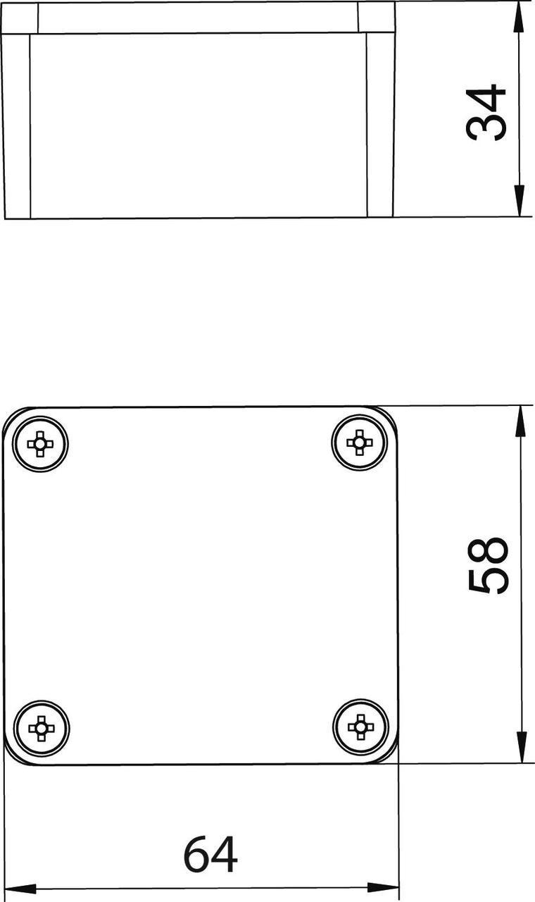 Распределительная коробка OBO bettermann 64х58х34 мм наружная Мх06 IP66 алюминий (2011304) - фото 2
