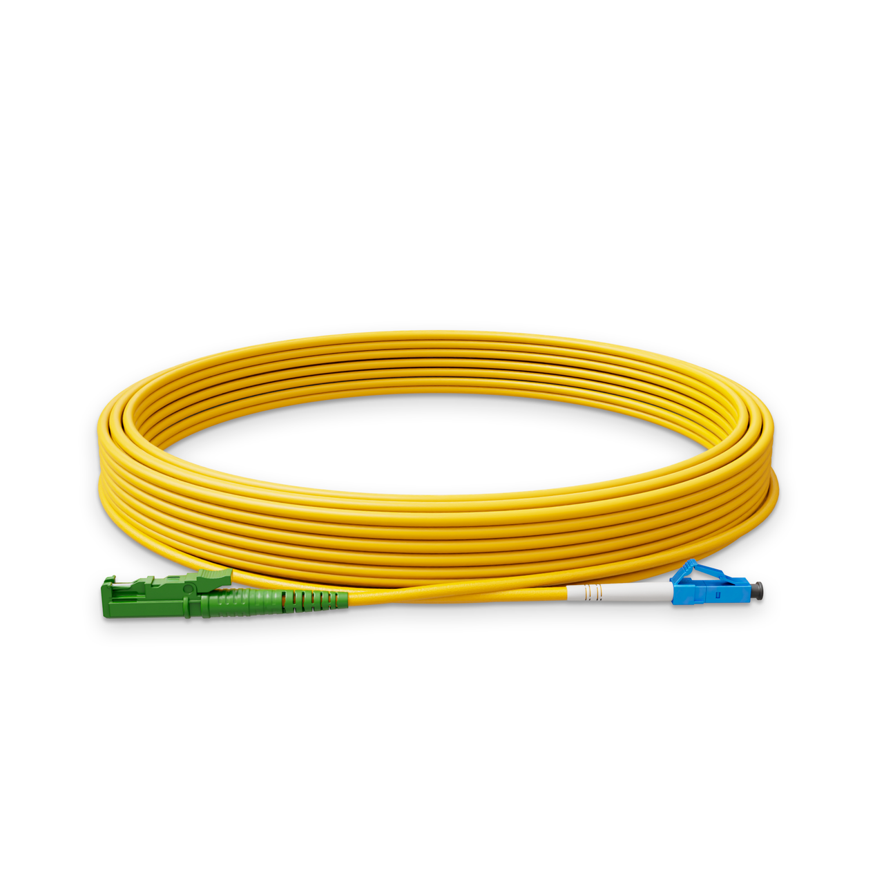 Патч-корд оптический NanoConnect E2000/APC-LC/UPC LSZH Singlemode G.657.А2 SM Flex Simplex 2 мм 10 м Желтый (2394476615)