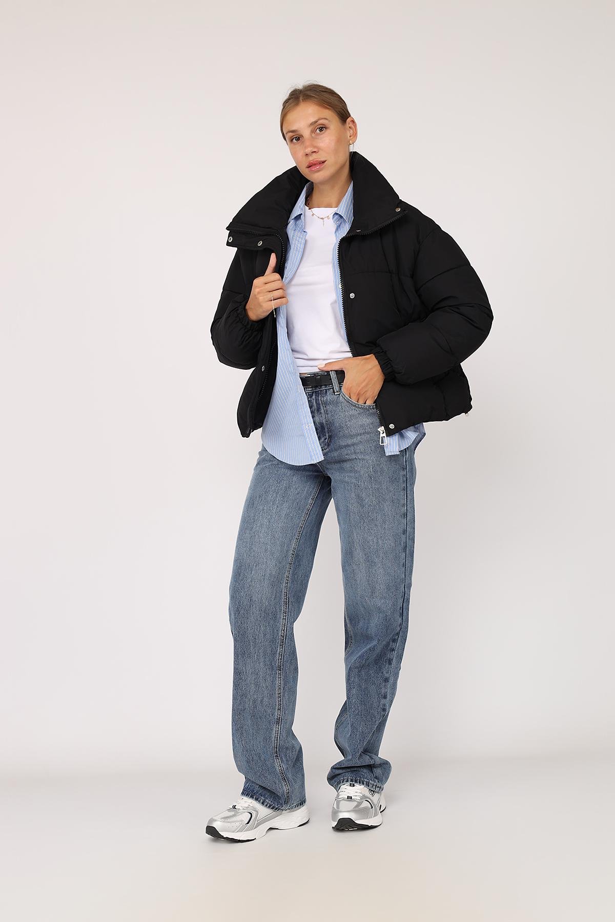 Куртка женская ЦБ-00277855 р. 54 Черный (28422272) - фото 4