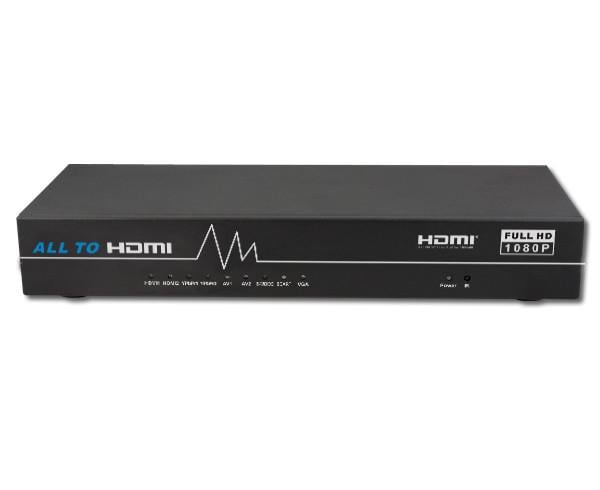 Скалер-конвертер Lenkeng (ВХІД: композитний компонент Scart s-video vga HDMI стерео аудіо (000000824)