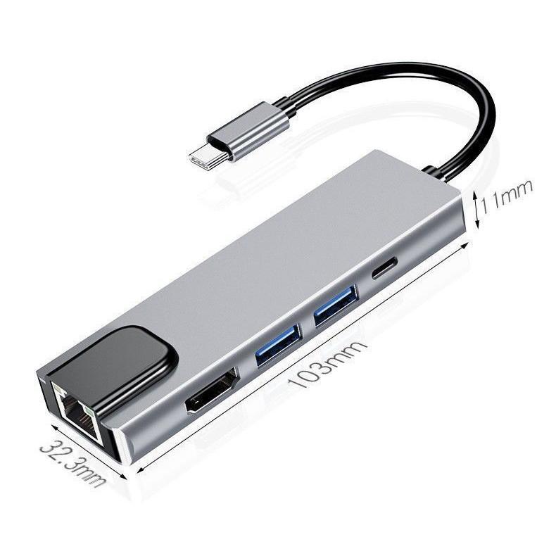 USB Type-C хаб-розгалужувач Digital Lion MH-09 концентратор 5в1 - фото 5