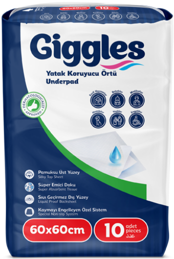 Пеленки Giggles 60х60 см 10 шт.