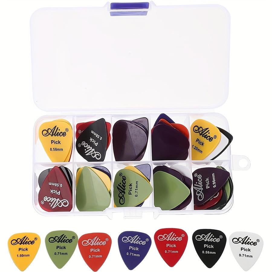 Набор медиаторов для гитары в кейсе с ячейками 0,58/1,5 мм Разноцветный (29410)