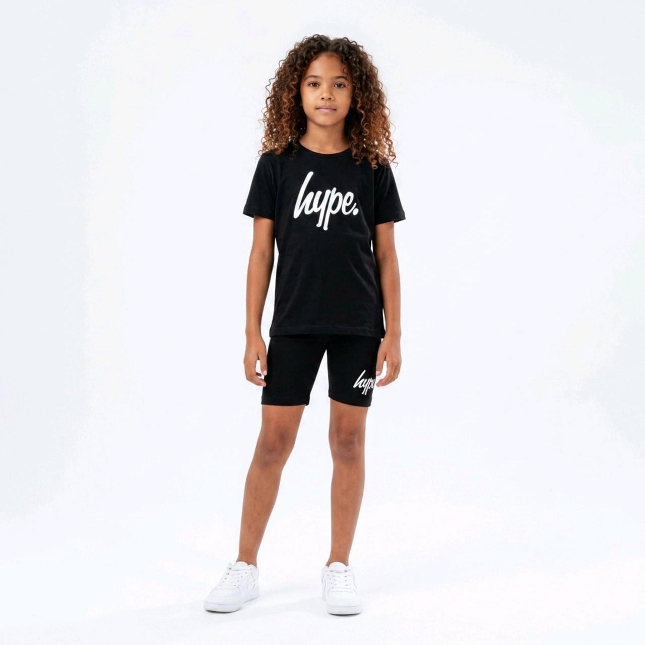 Костюм для девочки футболка и велосипедки Hype 134-140 см 9-10 р. Черный (5057896553177-2)