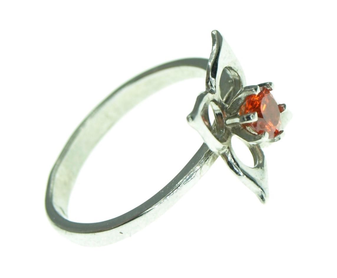 Каблучка зі срібла з фіанітом (21016000911) - фото 2