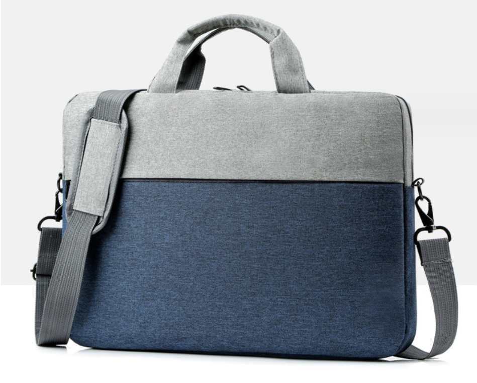 Сумка для ноутбука та документів на ремені з кишенею для зярядки 15,6" Синій з сірим (C783-3)