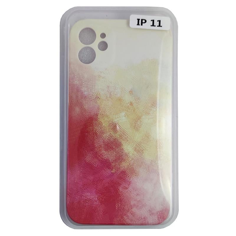 Чехол Silicone Water Print iPhone 11 Mix Color Yellow (29caa1-4200)