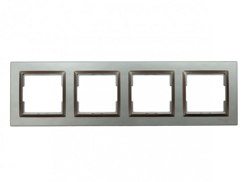 Рамка 4-я горизонтальная Luxel Jazz Графитовый (9724) Рамка 4-я горизонтальная Luxel Jazz Графитовый (9724)