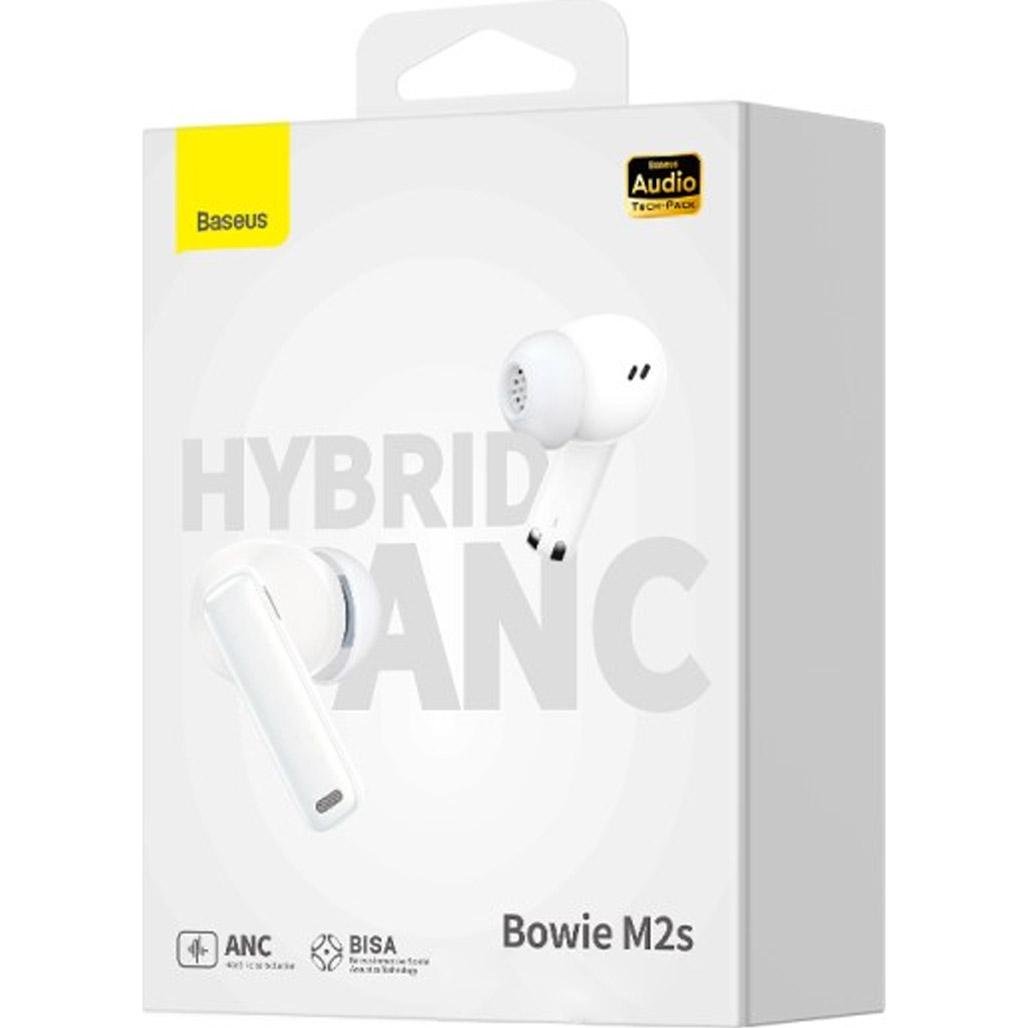 Навушники Baseus True Wireless Earphones Bowie M2s White - фото 12