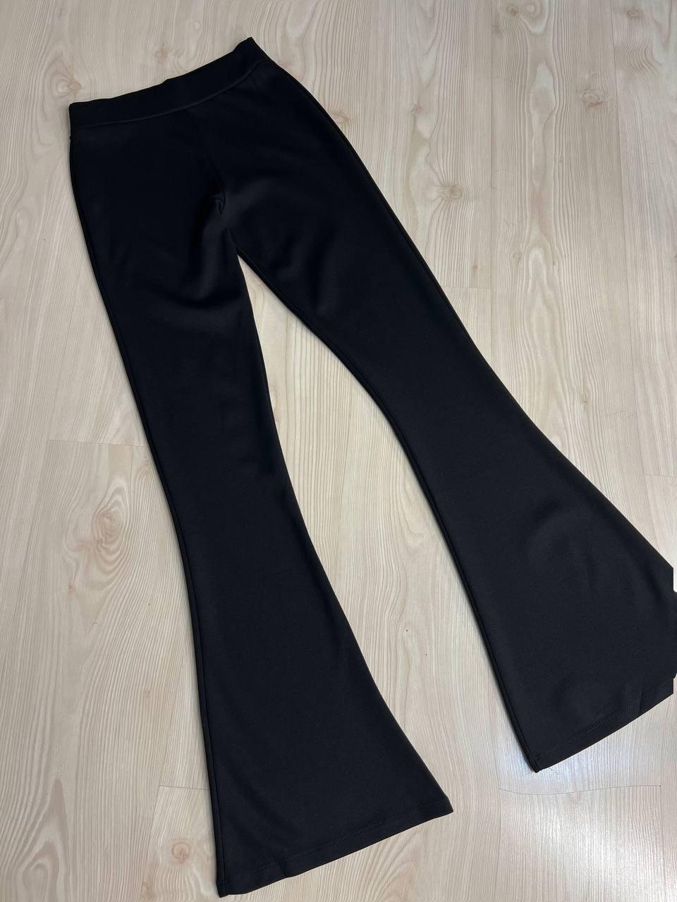 Лосини жіночі Prenses 001 кльош стрейчеві висока посадка великі розміри 3XL Чорний (4005) - фото 8