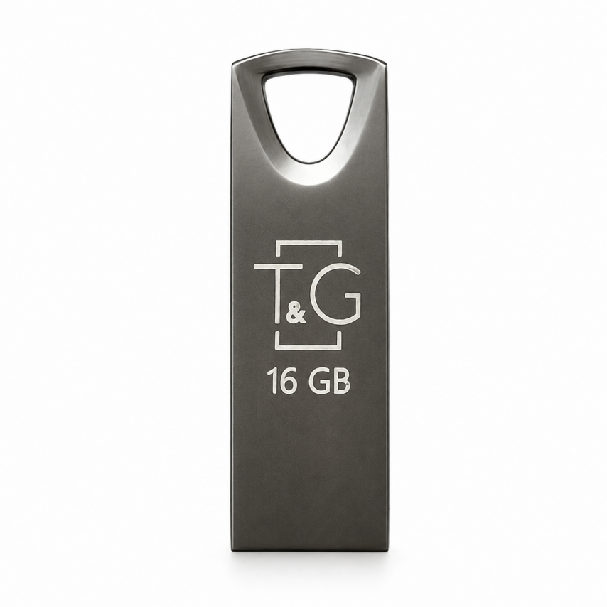 Флэш-память USB T&G Metal 16GB USB 2.0 Silver (117)
