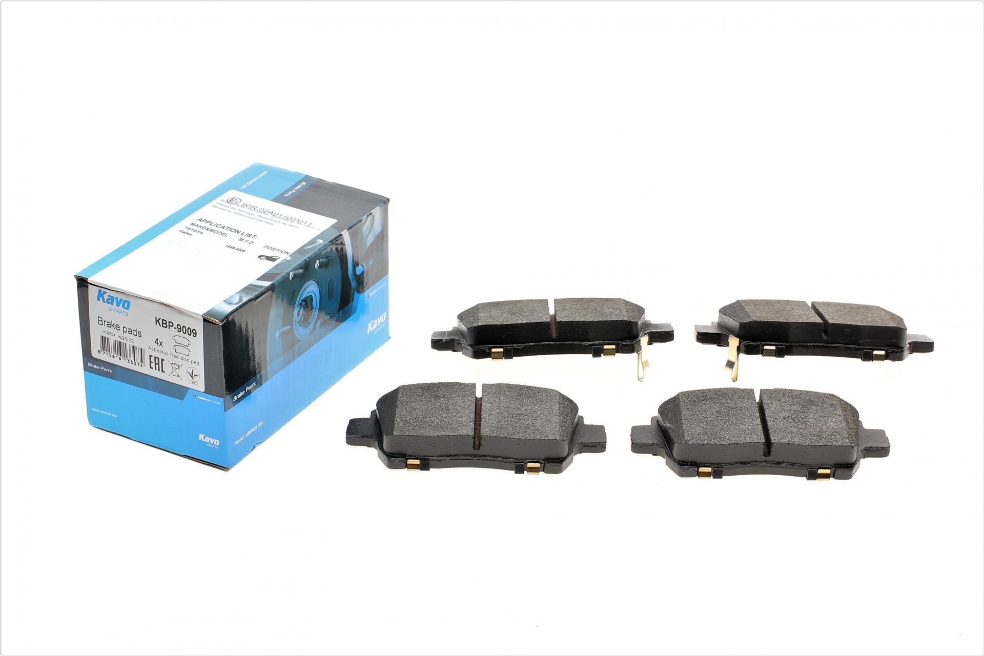 Колодки тормозные передние KAVO PARTS KBP-9009 Toyota Corolla 01-07/iQ 08-15/Prius 00-09 с датчиком