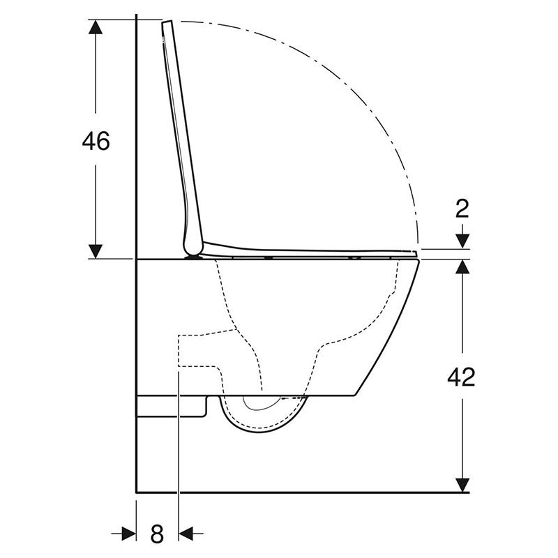 Инсталляция Geberit Duofix 3-in-1 458.126.00.1 с чашей унитаза Geberit Smyle Square Rimfree 500.683.00.2 - фото 3