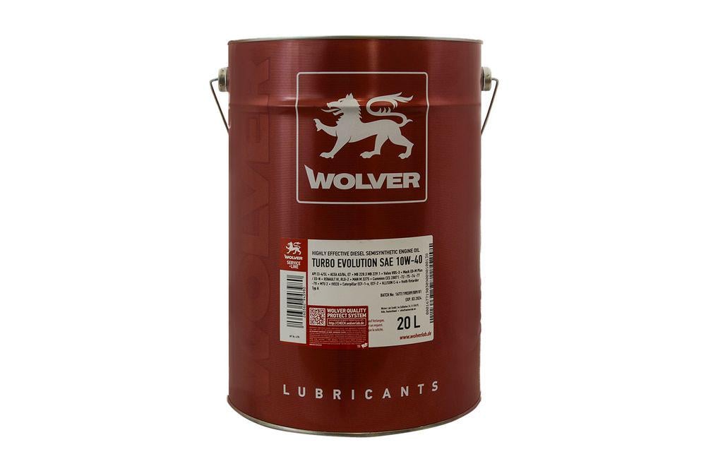 Моторне мастило автомобільне Wolver Turbo Evolution 10W-40 20 л (29871)