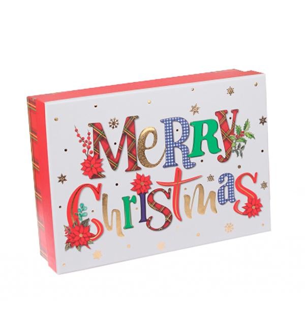 Подарочная коробка новогодняя Merry Christmas 27,5x19,5x7 см (13244724)