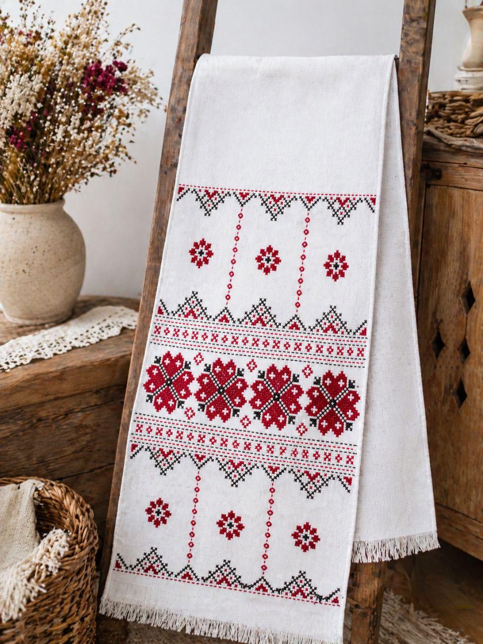 Рушник вишитий хрестиком 32х200 см (РВ 01-50) - фото 2