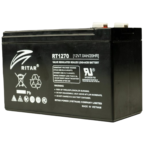 Акумуляторна батарея для ДБЖ AGM Ritar RT1270 12V 7Ah Black (27918738) - фото 1 Акумуляторна батарея для ДБЖ AGM Ritar RT1270 12V 7Ah Black (27918738) - фото 1