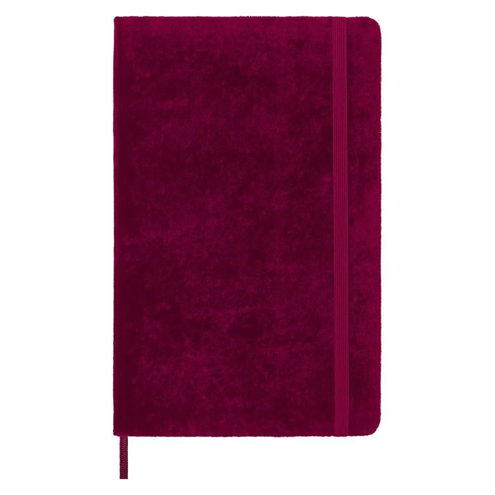 Нотатник Moleskine Velvet середній лінія + бокс Червоний (LCNBVELVQP060C)