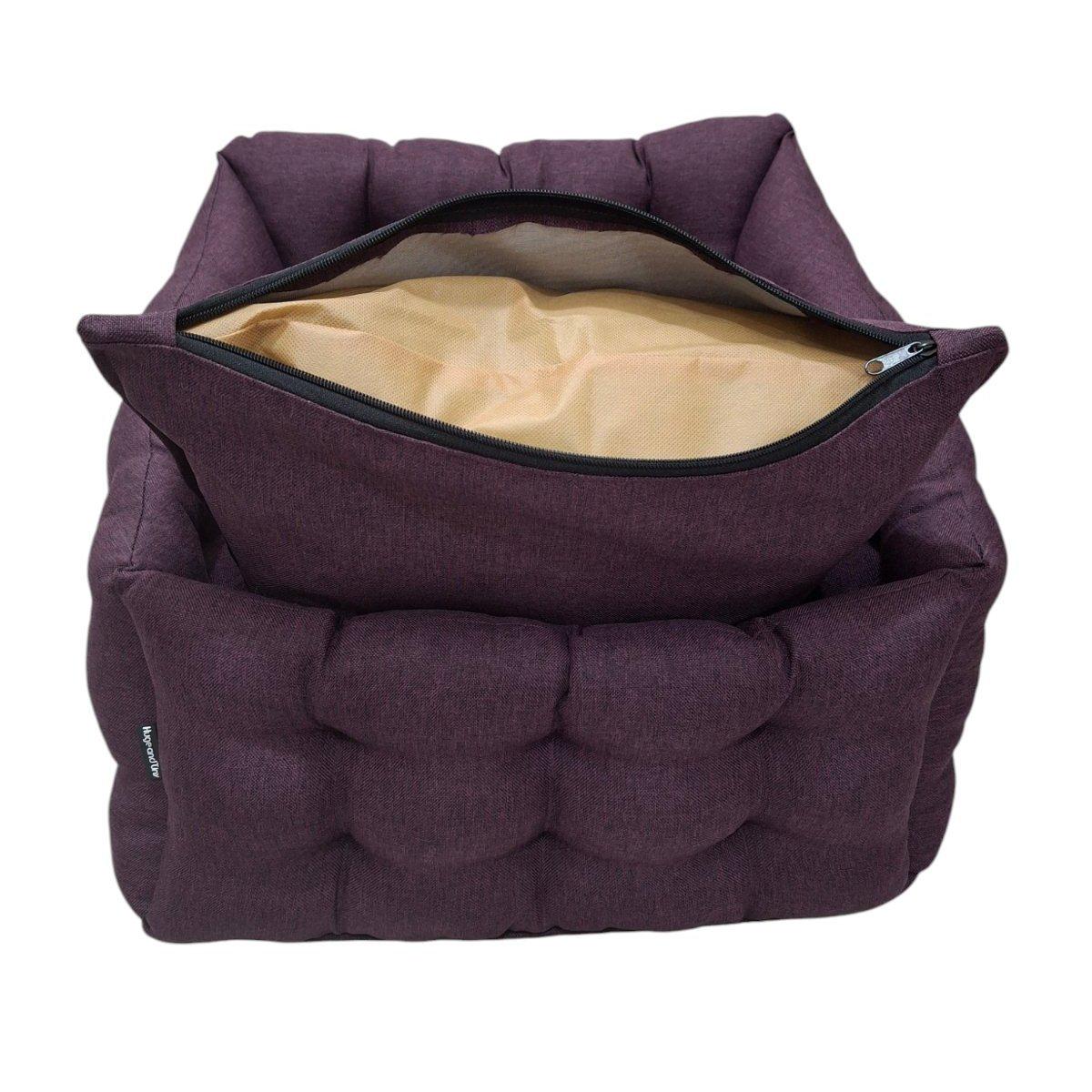 Автомобільне крісло для собак Huge and Tiny зі знімними ременями 50x45 см Фіолетовий - фото 3 Автомобільне крісло для собак Huge and Tiny зі знімними ременями 50x45 см Фіолетовий - фото 3