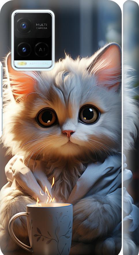 Чехол на Vivo Y21 White cat (5646m-669-42517) Чехол на Vivo Y21 White cat (5646m-669-42517)