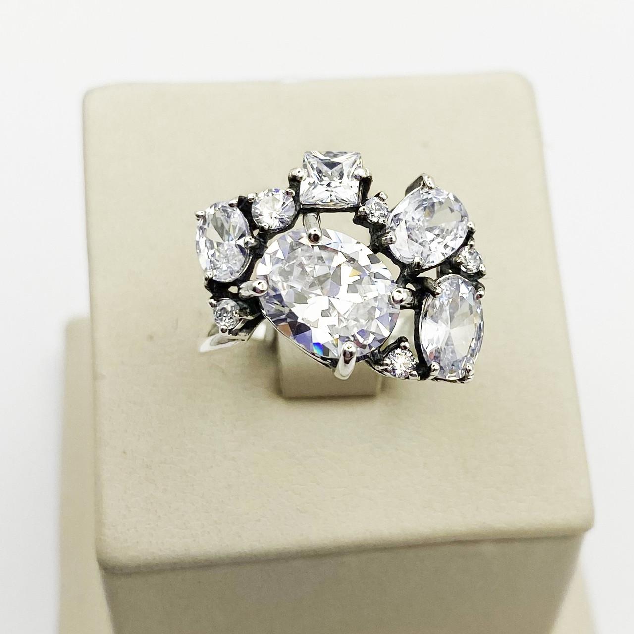 Кольцо серебряное с фианитом Алиготе р. 18 4,72 г (1863983575)