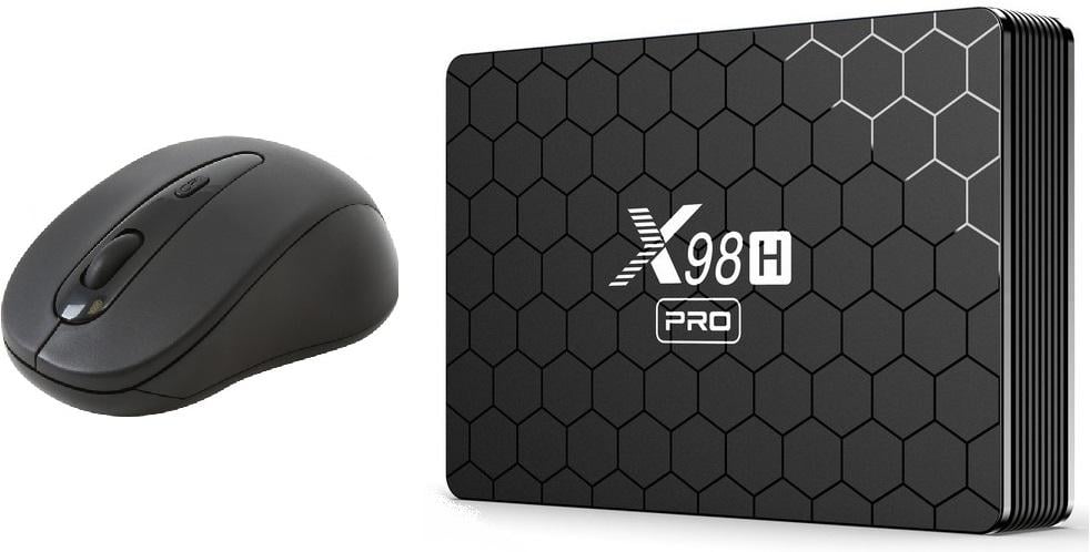 Медіаплеєр X98H PRO 4гб 64гб AllWinner H618 Android 12 та аеропульт G50S з голосовим керуванням (529)