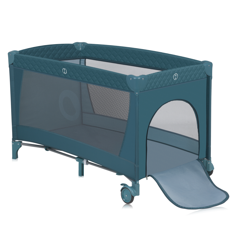 Кроватка-манеж Lionelo FLOWER Green/Turquoise - фото 2