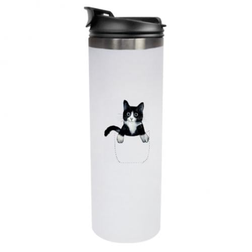 Термокружка Art cat in your pocket Белый (3678272-1-100554)