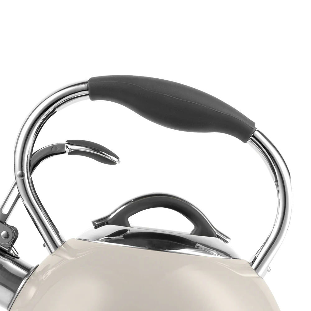 Чайник ретро Vintage Cuisine зі свистком Кремовий - фото 6 Чайник ретро Vintage Cuisine зі свистком Кремовий - фото 6