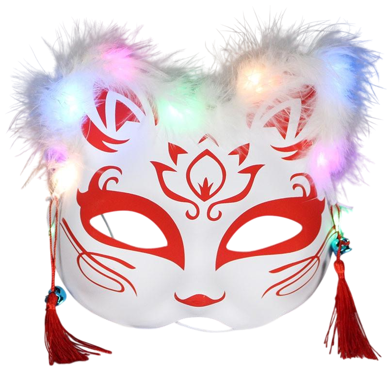 Маска Кицуне Японской Лисицы Kitsune Красный Маска Кицуне Японской Лисицы Kitsune Красный