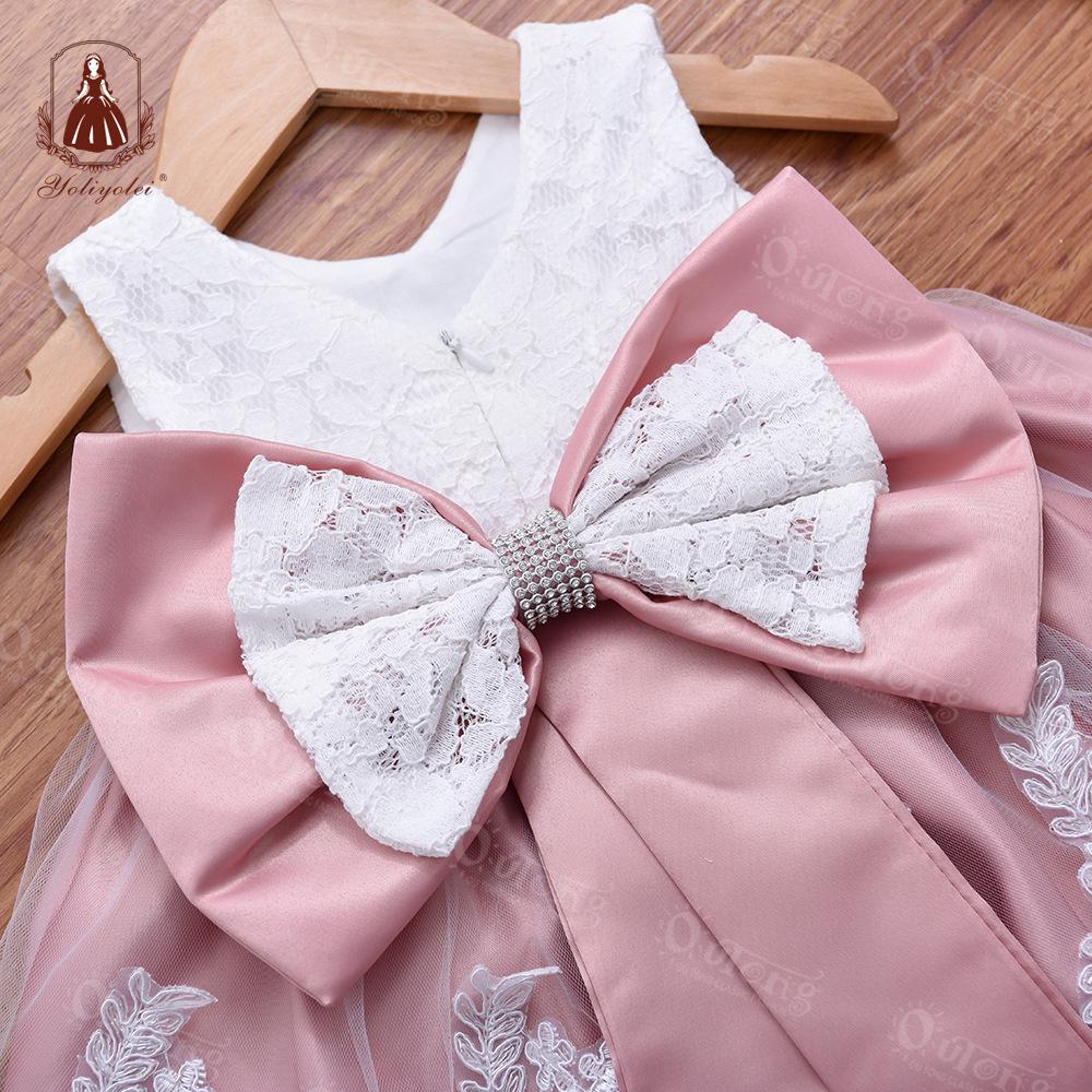 Сукня дитяча святкова Katy Kids Кетта з мереживом та великим бантом та пов'язка 80 см Біло-ліловий (10013220300) - фото 4